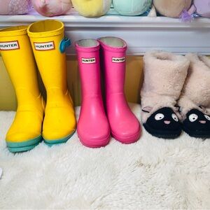 Hunter Vibrant Pink and Sunny Yellow Boots